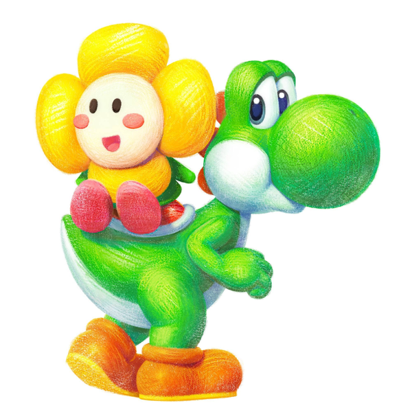 File:YatMB Yoshi and Crazee Dayzee.png