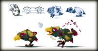 Concept artwork of Awks in Donkey Kong Country Returns.