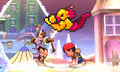 A Flying Man attacking Pit in Super Smash Bros. for Nintendo 3DS