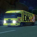 A Burning DK truck from Mario Kart 8 Deluxe