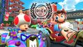 Promotional image made to promote Mario Kart Tour winning the Racing Game of the Year D.I.C.E Award