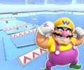 The course icon of the R variant with Wario