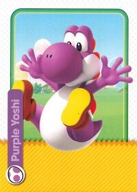 Purple Yoshi card from the Super Mario Trading Card Collection