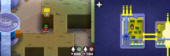 14th block in Peach's Castle of Mario & Luigi: Bowser's Inside Story + Bowser Jr.'s Journey.