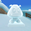 In-game screenshot of a Goomba ice sculpture in Super Mario Galaxy 2.