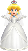Artwork of Princess Peach in her wedding apparel, from Super Mario Odyssey