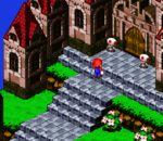 Mario standing outside of Mushroom Castle