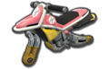 Peach, Baby Peach, and pink Mii's Standard Bike body from Mario Kart 8