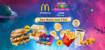 The Super Mario Galaxy Movie-themed McDonald's meal.