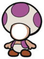 A faceless purple Toad