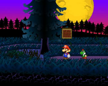 Third ? Block on Twilight Trail of Paper Mario: The Thousand-Year Door.