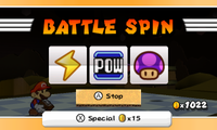 A Battle Spin in Paper Mario: Sticker Star