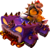 Artwork of Bowser in Bowser's Muscle Car, from Super Mario 3D World