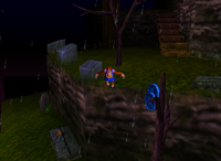 A set of blue Banana Coins in Creepy Castle.