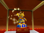 A Trophy Race trophy from Diddy Kong Racing.