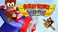 Artwork of Diddy Kong Pilot showing Diddy Kong, Donkey Kong, and the game logo.