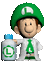 Animated image of Dr. Baby Luigi from Dr. Mario World