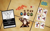 Game Components of Donkey Kong Board Game.