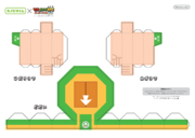 Printable of Papercraft Kinopio-kun for promoting Mario & Luigi: Paper Jam