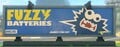 A billboard with the Fuzzy Batteries' logo in Mario Kart World