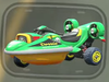 The green Funky Dorrie in Mario Kart World