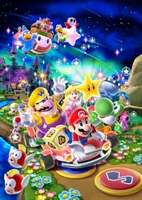 Group artwork of most of the characters in Mario Party 9, which is also used for the box art