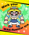 The card depicting Wario