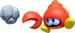 Artwork of a Huckit Crab from New Super Mario Bros. U