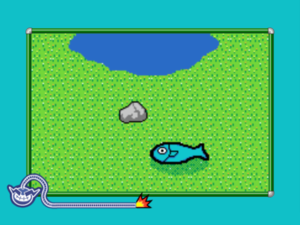 The microgame Out of Water from WarioWare: D.I.Y. Showcase