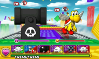 Screenshot of World 6-1, from Puzzle & Dragons: Super Mario Bros. Edition.