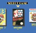 Game selection menu screen (European, Super Mario Bros.)