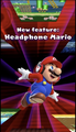 Still from trailer introducing Headphone Mario