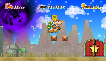 Location of where the thirteenth hidden block is in Super Paper Mario, block revealed.