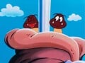 The two Goombas atop a giant boot