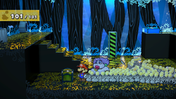 Last treasure chest in The Great Tree in the remake of Paper Mario: The Thousand-Year Door for the Nintendo Switch.