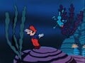 Mario and Kibidango underwater