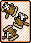 A Worn-Out Jump ×3 Card in Paper Mario: Color Splash.