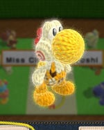 Miss Cluck the Yoshi, from Yoshi's Woolly World.