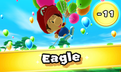 Baby Mario getting an Eagle in Mario Sports Superstars