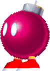 Model of a Bob-omb Buddy from Super Mario 64 DS.