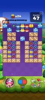 Stage 279 from Dr. Mario World since version 2.0.0