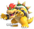 Artwork of Bowser with his name shown next to him