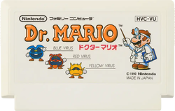Family Computer cartridge for Dr. Mario (game)