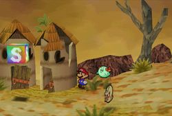 First ? Block at Gusty Gulch of Paper Mario.