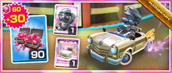 The Metal Mario Pack from the Super Mario Kart Tour in Mario Kart Tour