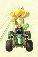 Koopa Troopa performing a trick.