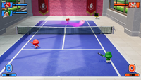 The second practical test in the Adventure mode from Mario Tennis Fever