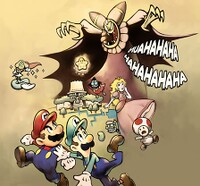 Mario & Luigi: Superstar Saga promotional artwork: Scene