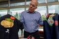 Doug Bowser with two Bowser Jr. T-shirts prior to E3 2019