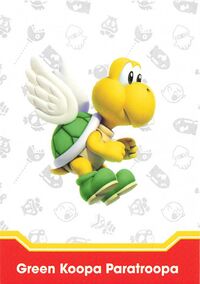 Green Koopa Paratroopa enemy card from the Super Mario Trading Card Collection